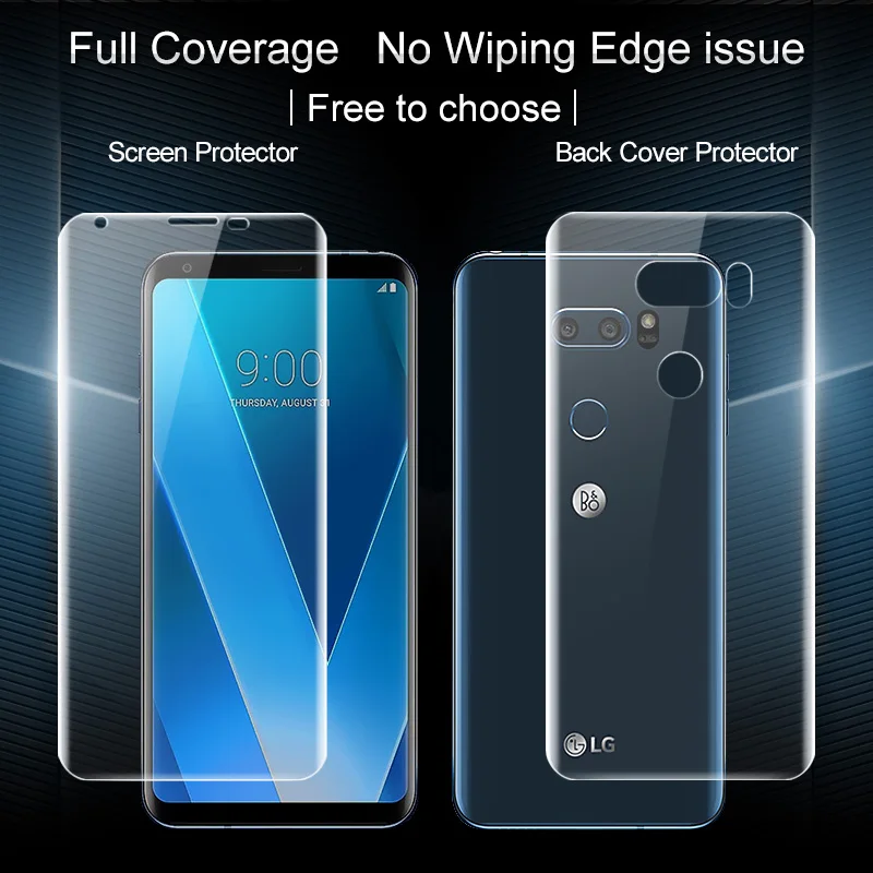 

sFor LG V30 Screen Protector IMAK 3D Full Cover 2PCS Front + 2PCS Back Soft Hydrogel Screen Protector For LG V30 Plus V30+ H930