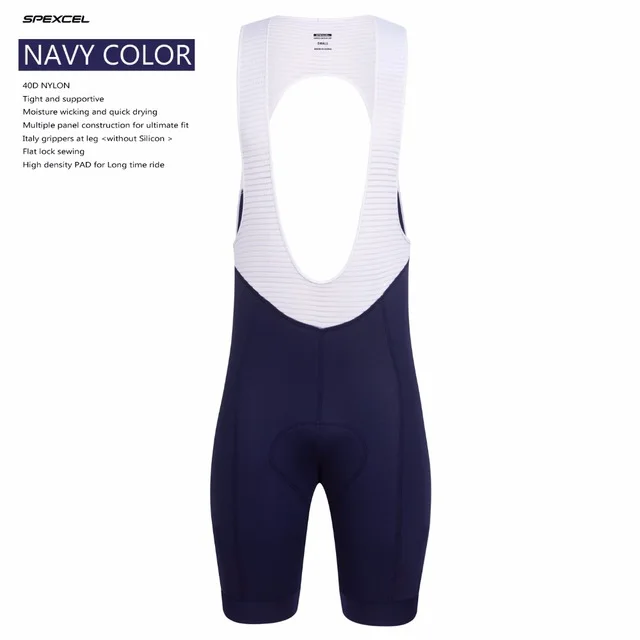 Finally Arrive SPEXCEL Navy travel Cycling Bib Shorts Best Quality Cycling Bottom With Italy Grippers Leg End bicycle clothes