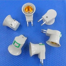 E27 патрон для лампы с выключателем/розетка стандарта евроcоюза/светодиодный энергосберегающие лампы светодиодные E27 Базовый конвертер X10