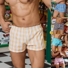 Для мужчин летняя детская одежда с принтом в клетку, сундук пляж с эластичной резинкой на талии шорты для бега Бермуды для пляжа плюс Размеры Рубашки домашние модные 6,24