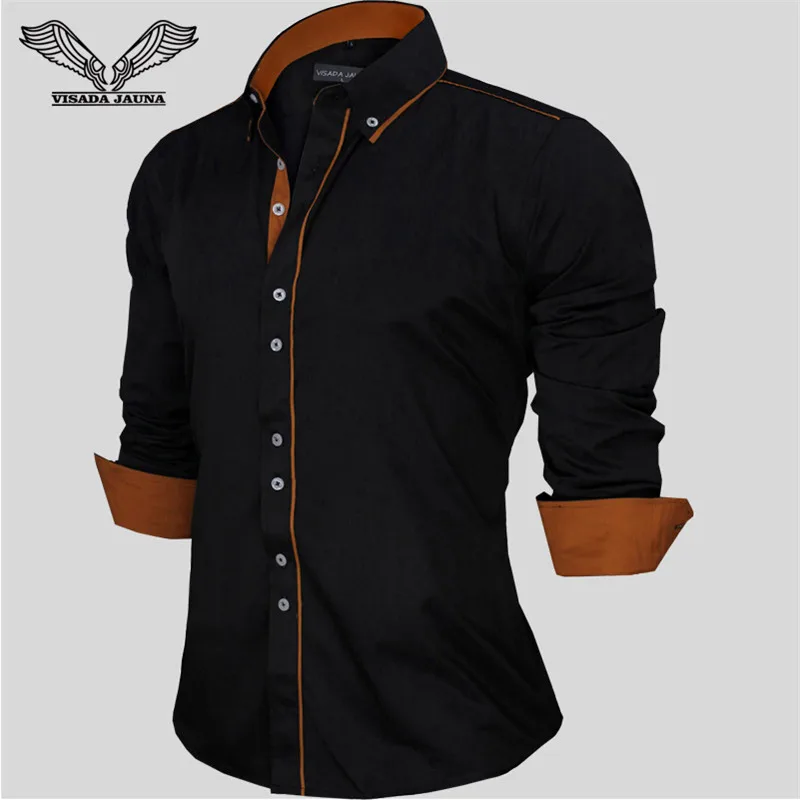 Corea del Mens Casual camisas de manga larga Camisa de