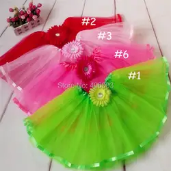 2014 Модные saia infantil летние юбки для танцев из тюля для девочек партия юбок-пачек