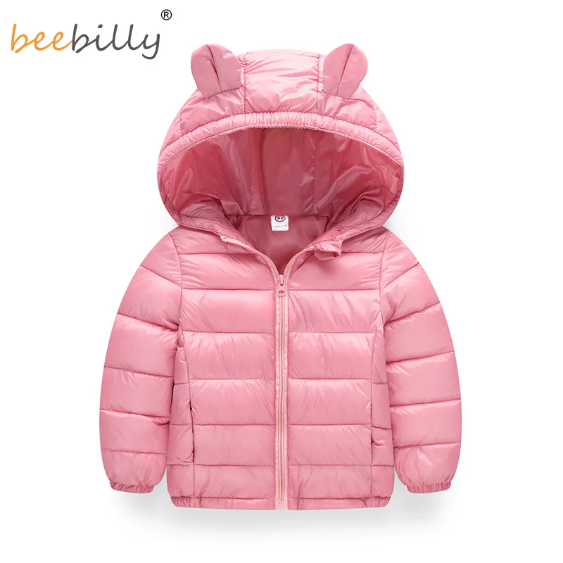 

BEEBILLY Girls Winter Jackets Boys Cartoon Style Girl Fashion Outerwear Baby Girls Clothes Hooded Jacket for Girls Cotton Parkas