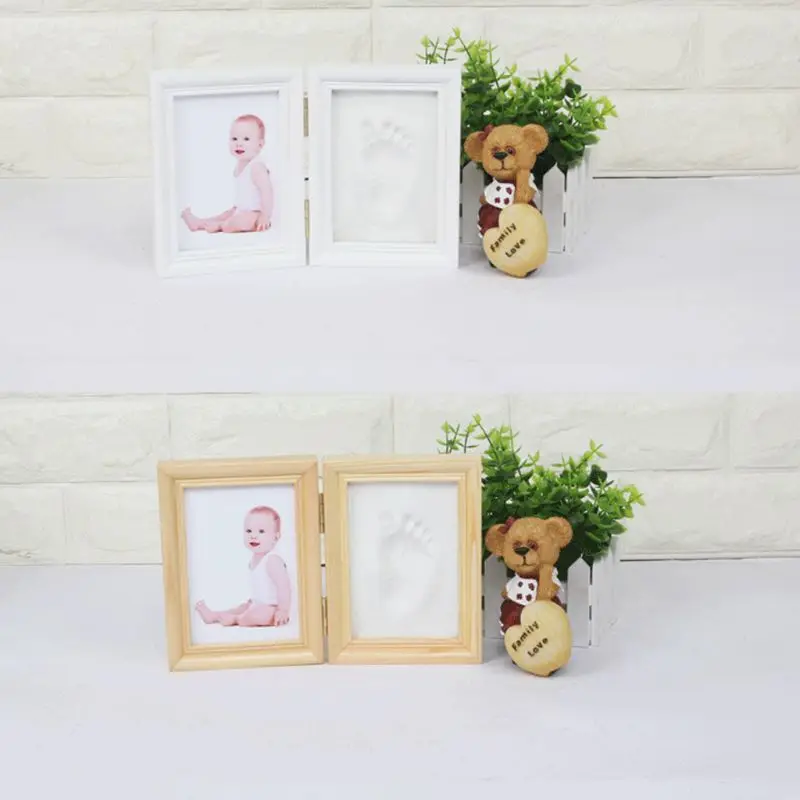Складной DIY ручной ног печати фотографии дисплей сувениры памятные дети растущей памяти Baby Shower подарок дерево фоторамка