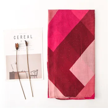 

Women ethnic long geometric pattern scarf 2019 female bandana women wraps foulard femme soie de marque de luxe