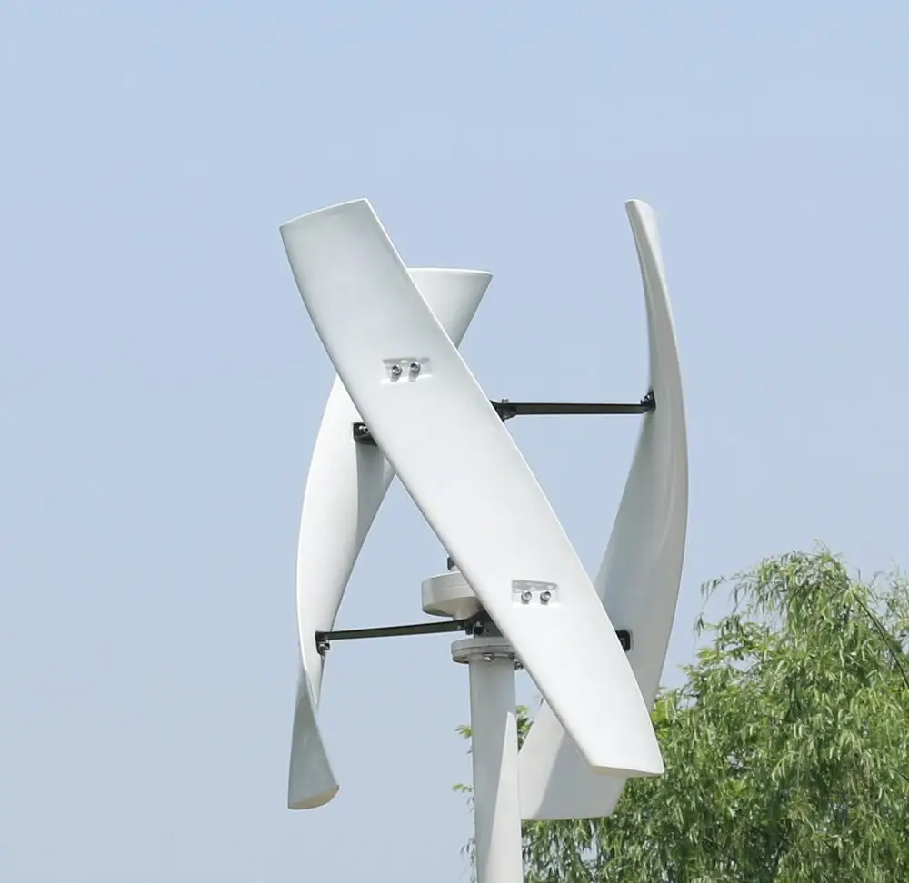 

VAWT Wind Power Generator Turbine Vertical Axis Coreless Permanent Maglev Generator inside 400W 12v 24v Included Controller