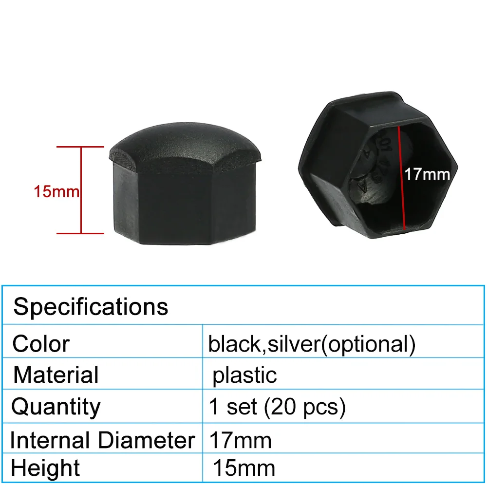 KKmoon набор из 20 шт Универсальные 17 мм Пластиковые Автомобильные колеса шляпки для гаек болт крышки