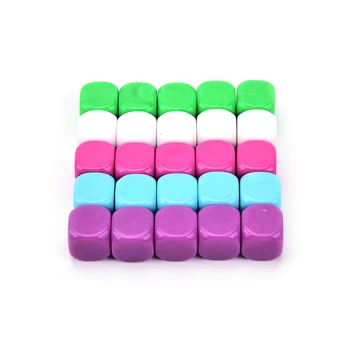 

Dice 25pcs Blank Six Sided D6 D RPG Fun Family BBQ Party Game Gambling Education