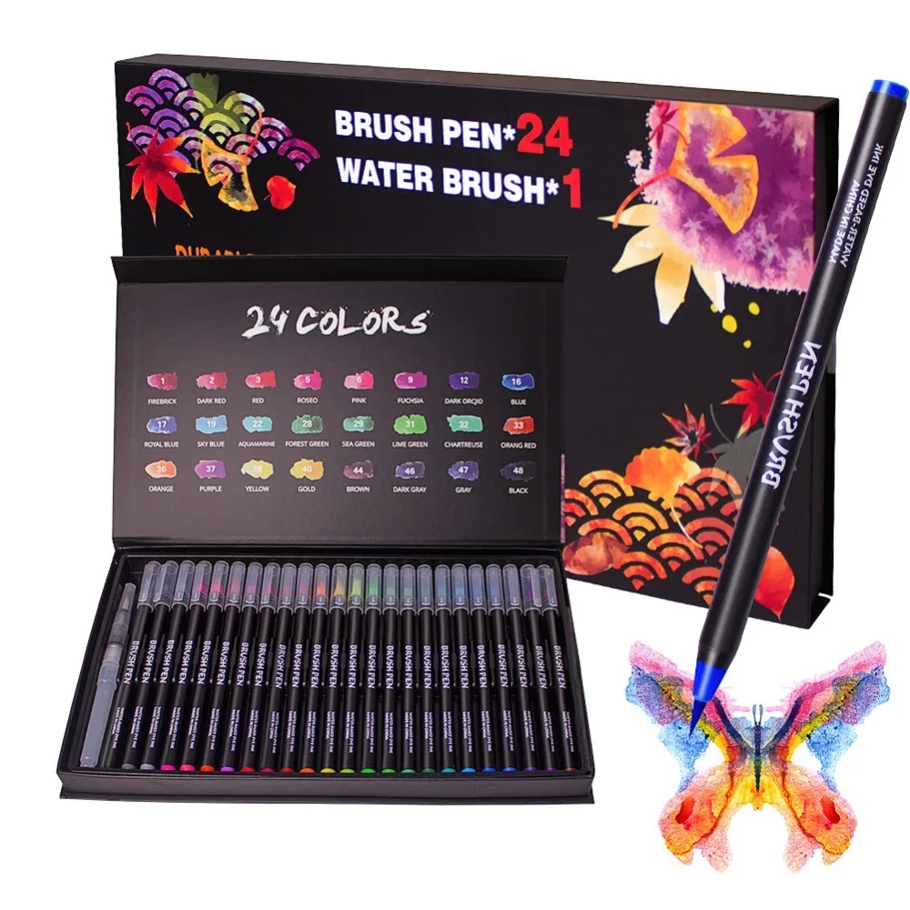 

Calligraphy Pens Art Color Paint Markers for Painting Drawing Coloring Comic Manga Watercolor Brush Pen