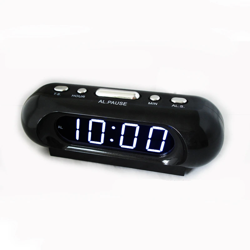 

Luminous LED table clock Electronic LED alarm clock with snooze 4 digits red,blue led display digital alarm clock