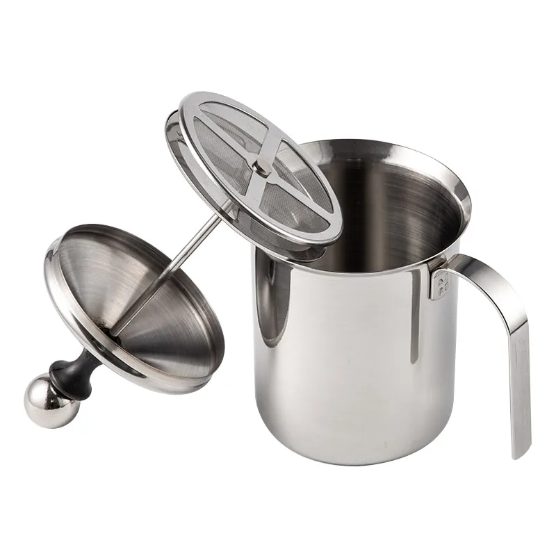 

LSTACHi 400/800ML Manual Milk Frother Stainless Steel cappuccino Milk Creamer Milk Foam Mesh Coffee Foamer Creamer