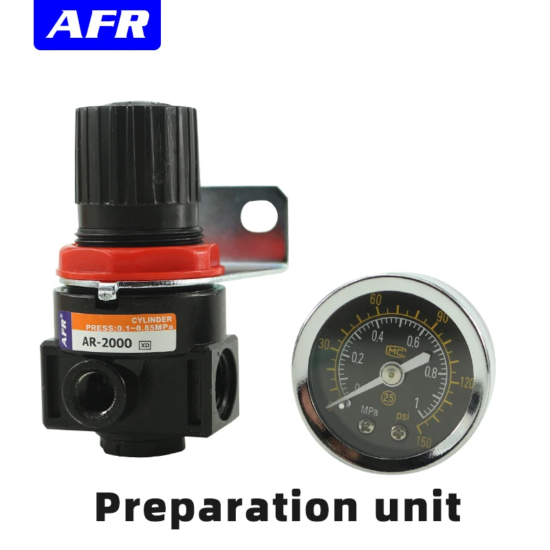 

AR2000 G1/4'' Air Control Compressor Pressure Relief Regulator Valve with Fitting Unit price inclusion Pressure gauge bracket