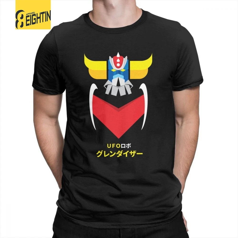 

Grendizer Color And Japanese UFO Robot Grendizer Tees Purified Cotton T Shirts Short Sleeve Round Neck Mens T-Shirts Funny Plus