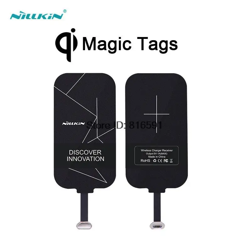  Nillkin Magic Tags QI Wireless Charging Receiver Micro USB / Type C Adapter For iPhone 5S SE 6 6S 7 Plus/Samsung S6 S7 Edge 