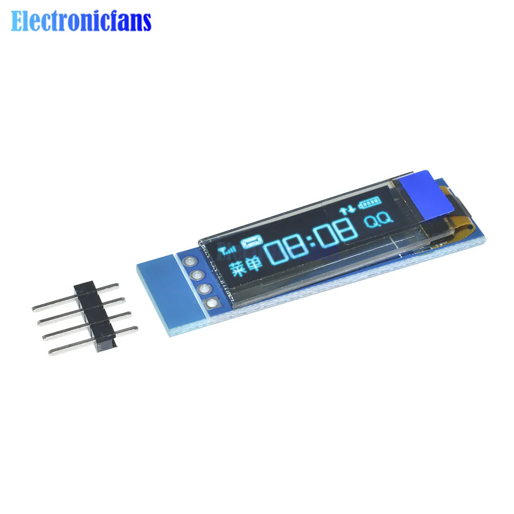 5 шт. 0,9" 0,91 дюйма 12832 128x32 IIC IEC синий OLED ЖК-дисплей модуль SSD1306 Драйвер IC DC 3,3 В 5 В для Arduino PIC DIY модуль