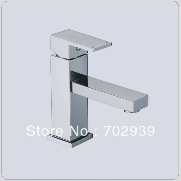 Free shipping polished chrome square Bathroom Sink Faucet ...