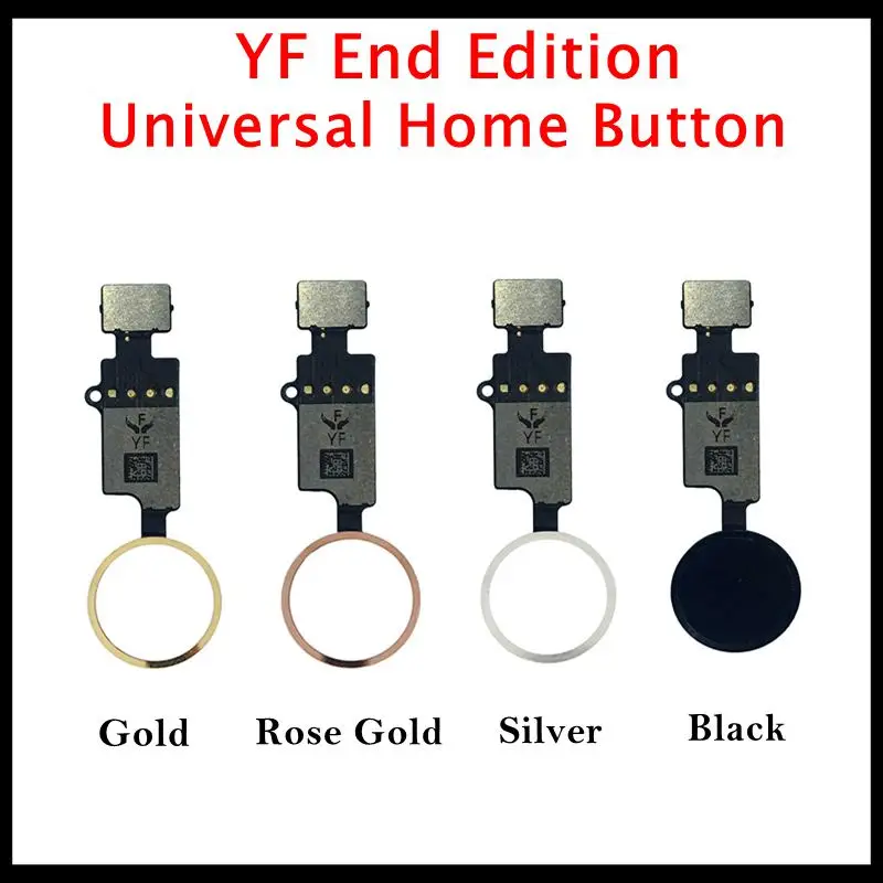 

10pcs YF End Edition Universal Home Button Flex Cable 4 Colors for iPhone 7 / 7P / 8 / 8 Plus Return Key Replacement