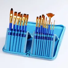 15 шт. различных Форма нейлон волос Краски щетки деревянной ручкой гуашь, акварель масло Краски Состав Акрил товары для рукоделия