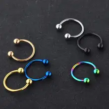 2 шт., 20 г, 0,8 мм, кольца для носа, круглые штанги, подкова, кольцо для носа, губы, BCR, пирсинг, ювелирные изделия, CBR Tragus Helix, серьги