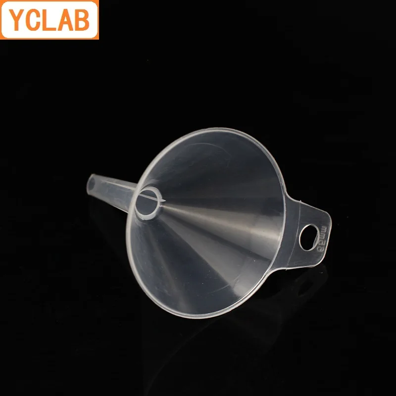 YCLAB 75mm Funnel PP Plastic Sharp Head Polypropylene Laboratory Chemistry Equipment