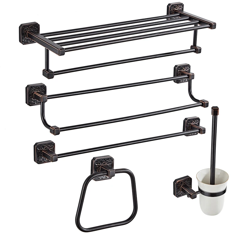 Bakalaantique Towel Rack European Retro Bathroom Shelf Retro Towel Rack Bathroom Shelf