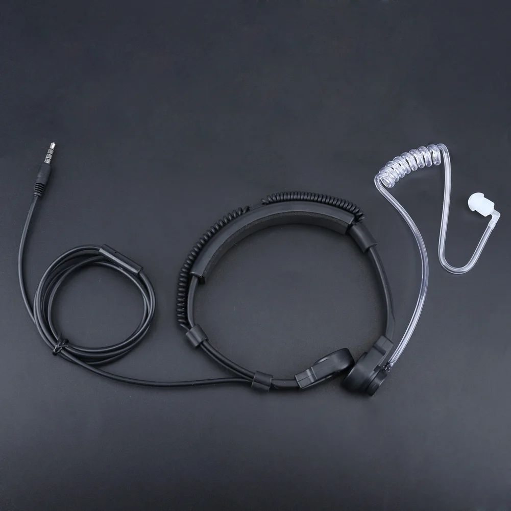 

3.5mm plug Tactical-Throat Microphone earphone Covert Adjustable Covert Air Tube Headset with Throat Mic for smartphones