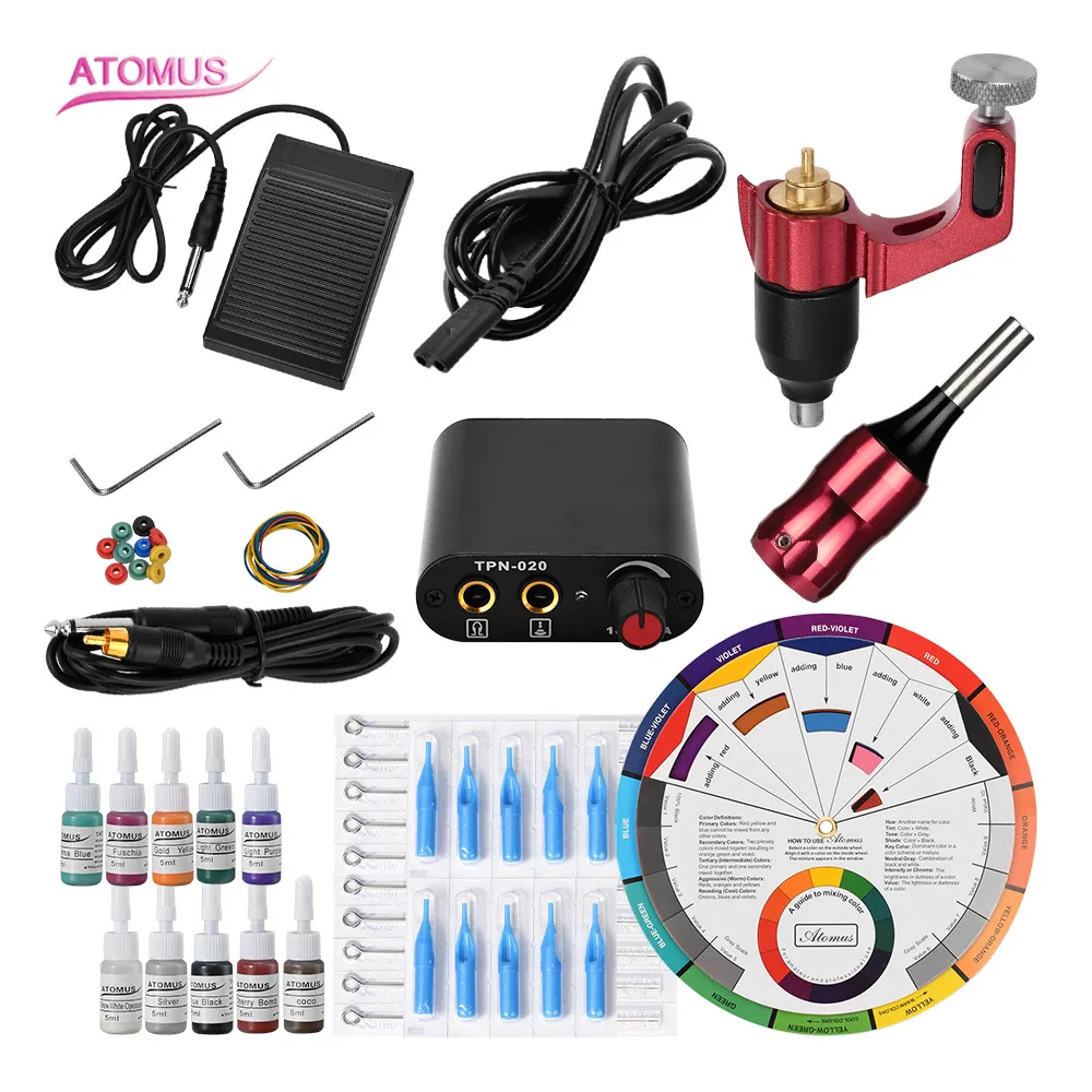 

Professionnel Tatuagem Tattoo Machine Kits Tools Maquillaje Permanente Principiante Tattooo Tattoo Kit Tools Maquina De Tatuar