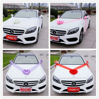 

Artificial Flowers Wedding Car Decoration Sets Silk Flowers Decorative Flowers Wreaths DIY Wedding Supplies