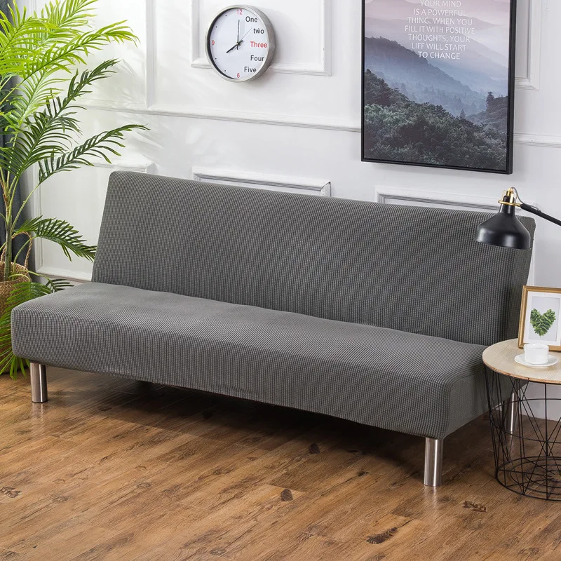 Us 39 8 40 Off Polar Fleece Fabric Universal Size Armless Sofa Bed Covers Folding Seat Slipcovers Stretch Couch Protector Bench Cover In