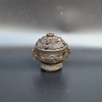 

Pure copper double dragon treasure bowl, Fengshui ornament, collection handicraft, home decoration