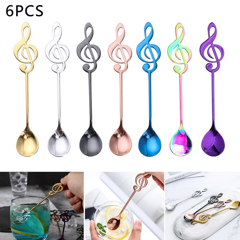 

6PCS Vintage Mini Spoons Fork Royal Style Metal Carved Coffee Fruit Cutler Dessert Flatware Kitchen Tools