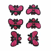 

New Arrival Pink Bee Embroidered Patches Iron on Bug Appliques Patch DIY Garmewnt Accessories Backpack Cloth Patches 10Pcs/lot