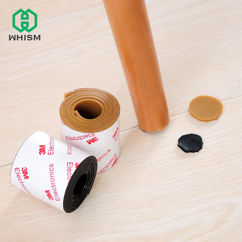 WHISM Silicone Self Adhesive Furniture Chair Legs Floor Protector Non