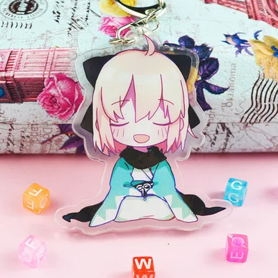 1 шт. аниме брелок Fate/Grand Order игра Fate Grand FGO брелок Saber Astolfo Подвески брелок акриловый кулон - Цвет: 1