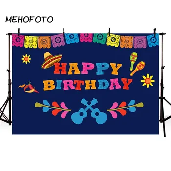 

Mexico Fiesta Theme Backdrop Coco Birthday Party Photography Background Party Supplies Banner Fiesta Event Decoration