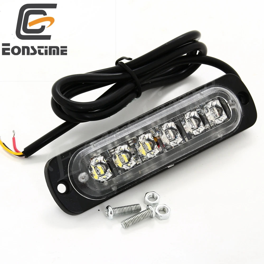 Automóvil Vehículo Advertencia Flash Estroboscópico reemplazar Luz Intermitente Lámpara DC12-24V Azul Blanco