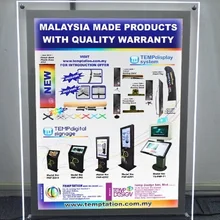 LED Maggic Зеркала одной стороны реклама магазина Лайтбоксы, с подсветкой акриловые демонстрирует для магазина Дисплей 1" x 19" Размеры