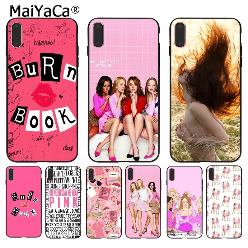 

MaiYaCa Burn Book Mean Girls Kiss Unique Design Phone Cover for Apple iPhone 8 7 6 6S Plus X XS MAX 5 5S SE XR Cellphones