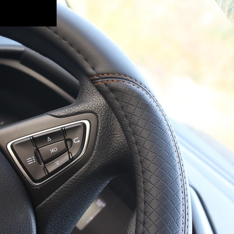 Для Ford Ecosport 2013 2018 чехлы на руль мягкая кожаная оплетка автомобиля аксессуары для