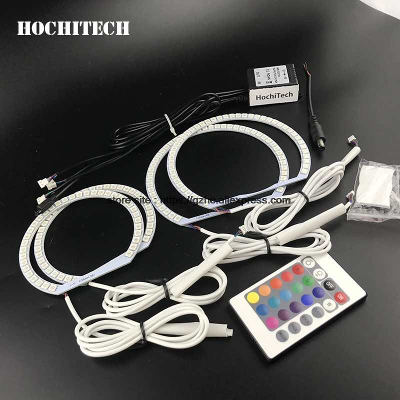 HochiTech For BMW E83 X3 2003-2010 car styling Multi-color LED Demon Angel Eyes Kit Halo Ring Day Light DRL with remote control