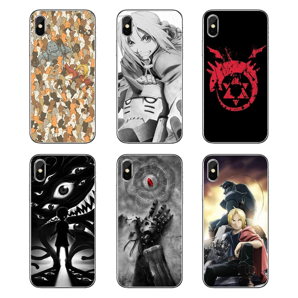 

Japanese Fullmetal Alchemist FMA Brotherhood Soft TPU Phone Case For iPod Touch iPhone 4 4S 5 5S 5C SE 6 6S 7 8 X XR XS Plus MAX