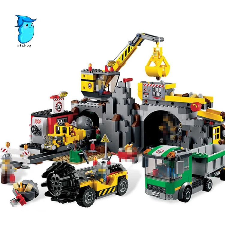 

StZhou 838pcs Lepin City Series the City Mine Set Model & Building Blocks Bricks Educational Children Toys Christmas Gift