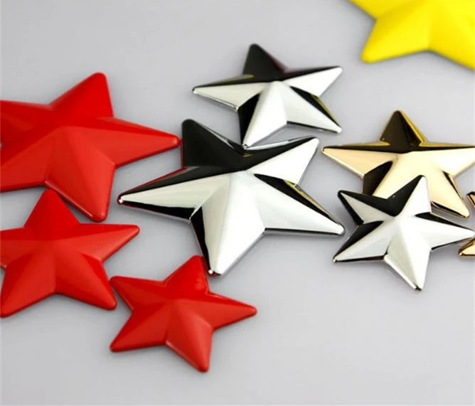 

1 Piece 2.8cm/3.3cm/4.5cm DIY Star & Heart Metal Zinc Alloy Refitting Emblem Badge 3D Car Motorcycle Helmet Styling Sticker