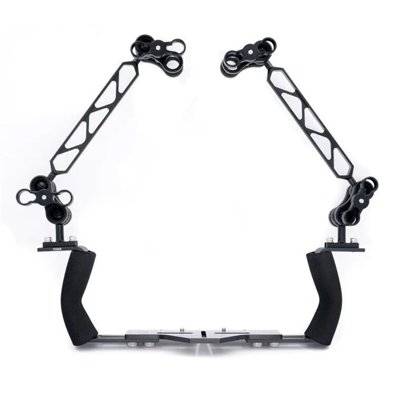 

Scuba Divin 200mm 8 inch Dual Extend Arm Underwater bracket System for Waterproof Housing Case And Led Cree Flashlight Torch