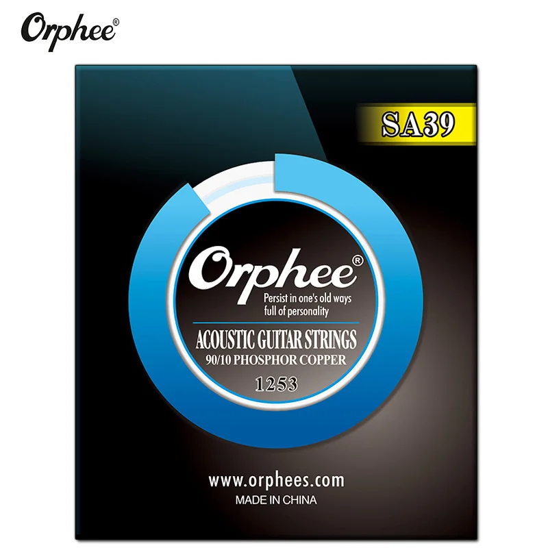 

Orphee 6pcs/set Acoustic Guitar Strings Hexagonal Nickel Alloy Core+ Phosphorus Copper Wound Strings Guitar Accessories