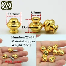 18pc 13.7*13.4mm In stock sells small handles of copper wood box,wooden box drawer handles,knuckle handles,quality assurance
