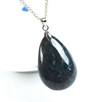 

Genuine Blue Natural Pietersite Pendant Women Men Necklace Charms Water Drop Natural Stone Pendant 34*23*11mm