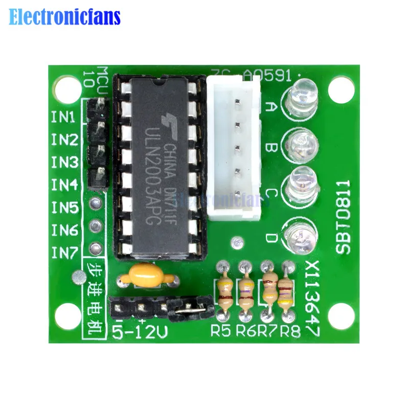 Плата шагового двигателя ULN2003 высокой мощности тестовый модуль для Arduino AVR SMD 28BYJ 48