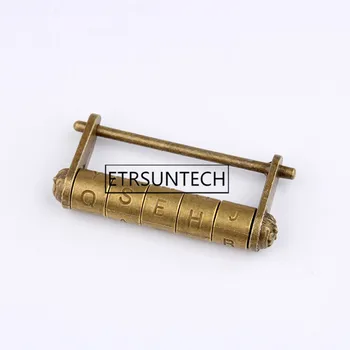 

50pcs Zinc Alloy Antique Bronze Retro Combination Lock 5 Letter Password Lock Jewelry Box Padlock for Wooden Suitcase Drawer