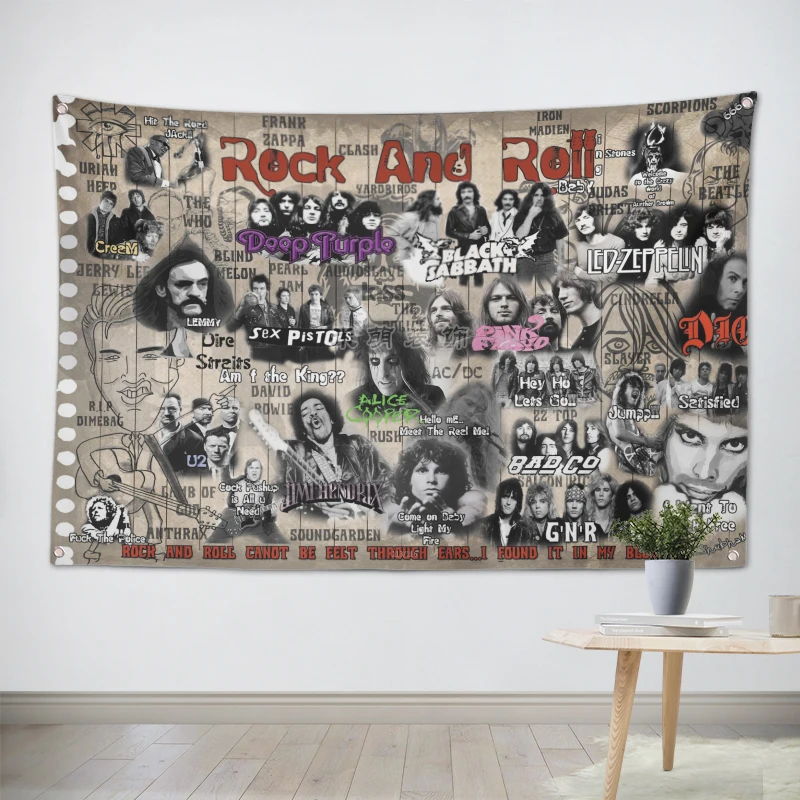 Heavy Metal Music Band Banners Wall Flags Tapestry Cloth Art Bar Cafe